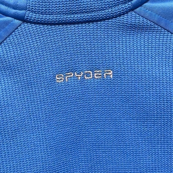 SPYDER- Light Blue With Light Green Trim Sweater Jacket - Picture 6 of 7